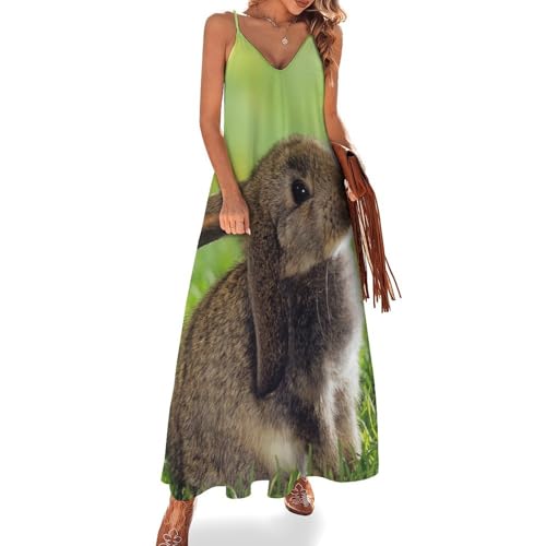 Robe longue femme été fluide sans manches vêtement maxi chic de plage et valise de voyage