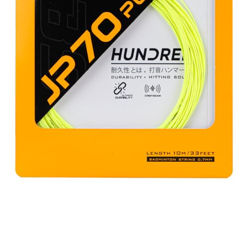 Image of Hundred JP 70 Power Badminton String | 0.70 mm High Repulsion & Power | Superior Durability & Tension Hold | Crisp Hitting Sound | Pro-Level Performance