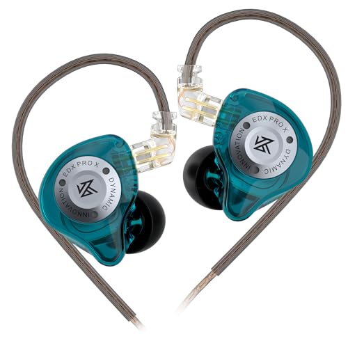KZ EDX Pro X - Auriculares intraurales, HiFi IEM, monitor de sonido de graves profundos con cable desmontable, para cantantes audiófilos de DJ