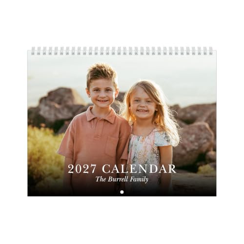Let's Make Memories Personalized Photo Calendar - Custom 2027 Photo Wall Calendar - Upload Your Photos - Matte Finish - Spiral Bound - 8.5"x11" - Classic Serif