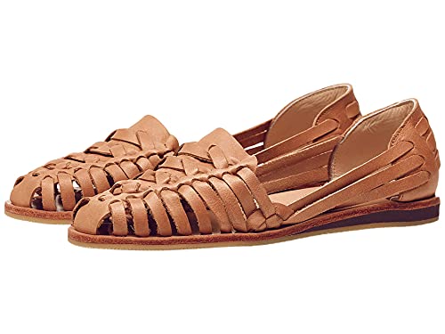 Nisolo Women's Huarache Sandals, Almond, 9, Slip-On Comfort, Designed for Casual Everyday Wear, Handwoven & Waterproof Leather, No-Slip Sole