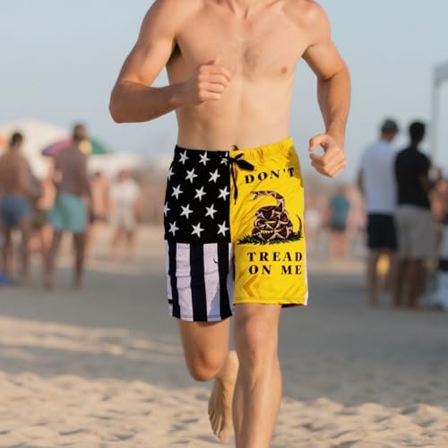 Evankin Mens 4th of July Shorts American USA Flag Trunks Summer Beach Stretch Panties with Pockets and Drawstrings4