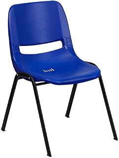 Flash Furniture HERCULES Series 440 lb. Capacity Kid's Navy Ergonomic Shell Stack Chair