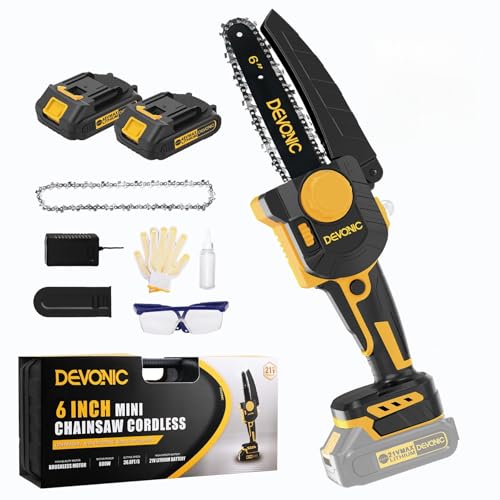 DEVONIC 6-Inch Cordless Brushless Mini Chainsaw