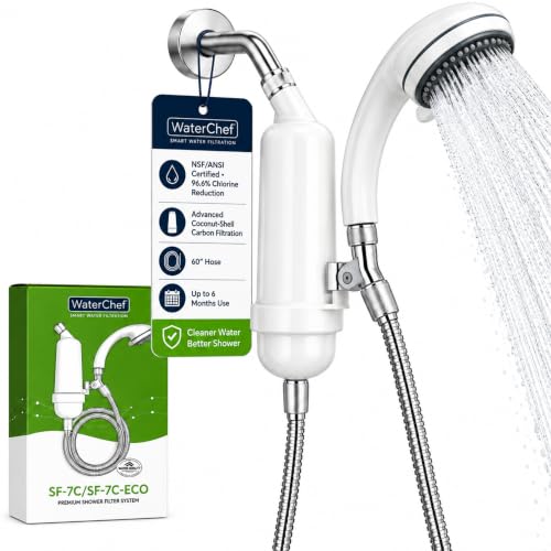 WaterChef SF-7C Shower Filter System with Adjustable Handheld Shower Wand