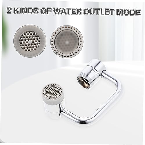 Extensor de grifo de cocina Operitacx de cobre giratorio con adaptador de modo dual ajustable 4