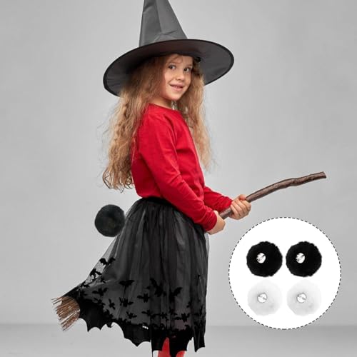 CVDYWDJIE 4 Stück Hasenschwänze, Flauschige Plüschschwanz-Dekoration, Niedliche Plüschbälle, Spiel-Requisiten Für Urlaubspartys, Hasenkostüm-Zubehör