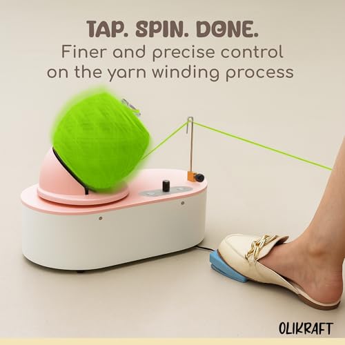 Olikraft Tabletop Electric Yarn Winder for Crocheting | Swift Electric Yarn Ball Winder Large Capacity | Ball Winders | Cake Winders | No Tensioner Included | No Clamp Required (Patented) - Thumbnail 4