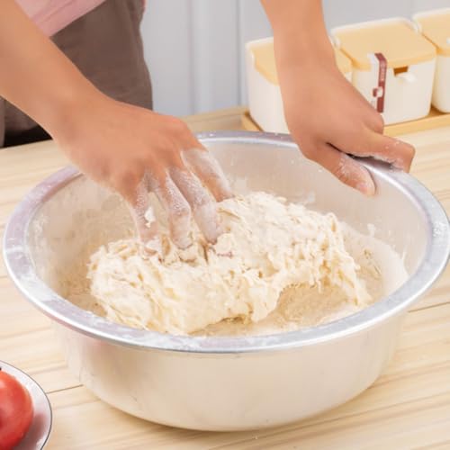 Bassine en aluminium Healvian durable et robuste avec fond plat stable pour la cuisine - 5