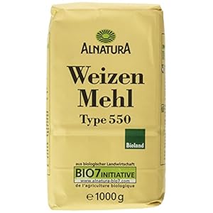 Alnatura Bio Weizenmehl, Type 550, 6er Pack (6 x 1 kg)