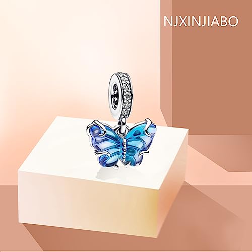 Image of S925 Sterling Silver Rose Gold Romantic Charm Pendant, Gifts for Family Friends Girlfriend, Valentine's Day Birthday Christmas Anniversary, Bracelet Necklace Bead Dangle Charm for Women Jewelry