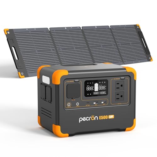 e500lfp portable power station with solar panel
