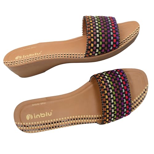Image of inblu Stylish Fashion Slipper for Women | Comfortable | Lightweight | Anti Skid | Casual Office Footwear (SP41 BLACK)