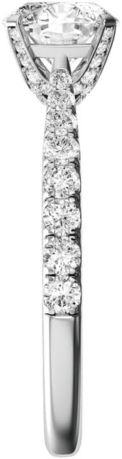 Molioaki 3.2 Carat (ctw) Moissanite Engagement Rings for women Platinum Plated Silver Ring moissanite rings