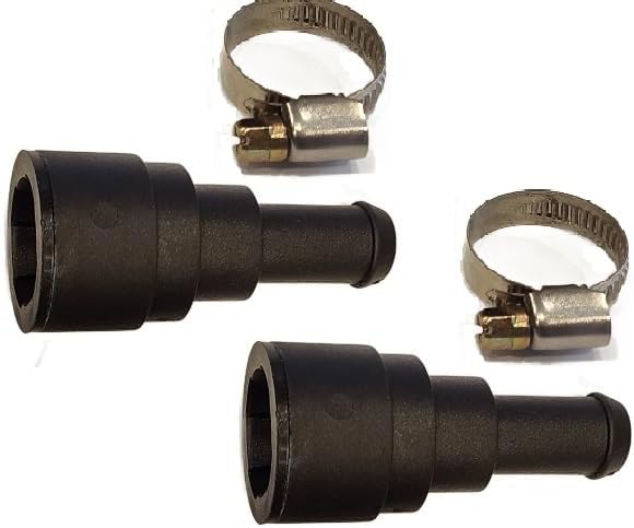 (SET OF TWO) UPGRADED Stronger than OEM Heater Core Coolant Hose Connector FITS: 1998-2014 Chevrolet Silverado/GMC Sierra 1500 2500 3500 Tahoe Suburban Cadillac Escalade Yukon Avalanche Express/Savana