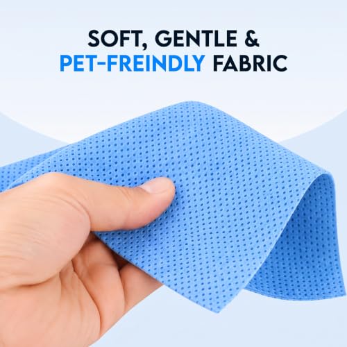 Image of Basil Microfiber Ultra-Soft, Quick-Absorbent & Cooling Towel for Pets, Eco-Friendly, Fast-Drying Bathing Towel for Dogs & Cats of All Breeds, Perfect for Travel & Outdoor Uses, Blue 1pcs 66L x 43W CM