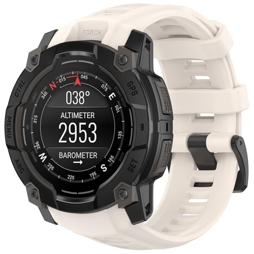 For �K�[�~��(GARMIN) Instinct3 AMOLED 45mm/ 50mm �o���h�A�V���R�[�� �������X�g���b�v�A�ϋv���y�ʁA�j�����p�A�����ȒP���v�x���g for �K�[�~���C���X�e�B���N�g3 SOLAR 45mm/ 50mm (�x�[�W��, 4