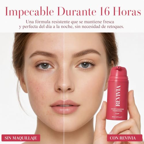 Miniatura 7 de Revivia Base De Maquillaje Coreana, Base Maquillaje Coreana Spf15 30ml