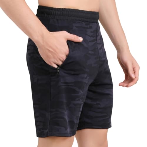Image of GYMIFIC Shorts Pant for Men Military Camouflage Pattern | Lightweight Running & Sports Shorts for Men
