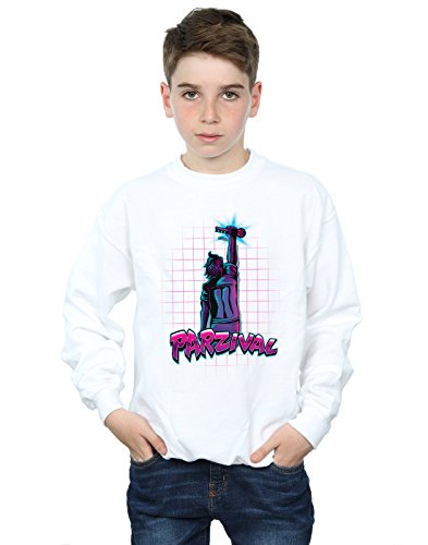 Absolute Cult Ready Player One Boys Parzival Key Sweatshirt White 9-11 Years
