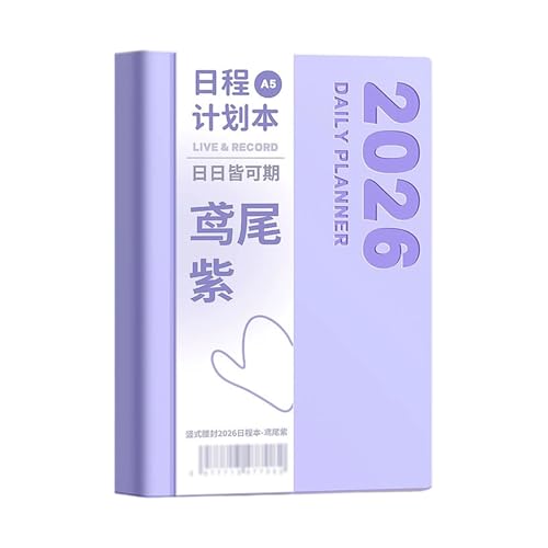 2026 Daily Planner Two Day Per Page Softcover Leather Academic Planner From with Ribbon Bookmarks for Daily Planning Two Days Pe