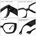 Hycredi Thick Frame Blue Light Glasses for Women Men Fashion Oversized Square Computer Gaming Eyeglasses with Clear Lens-Black