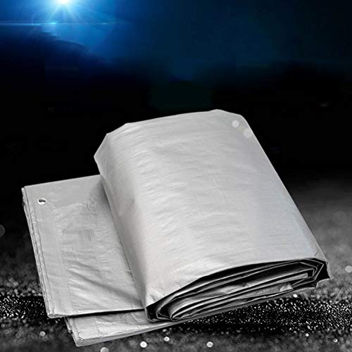 Lona impermeable de alta densidad OKUOKA de 2x2m, la lona protectora plateada premium 8