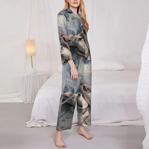 Pyjama imprimé chaussures de ballet ensemble manches longues coupe douce - 4