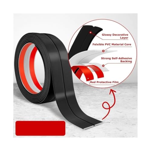 Cornière PVC grise 5cm x 3m auto-adhésive pour protection d'angle et finition - 5