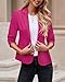 LookbookStore 3/4 Sleeve Blazers for Women Work Casual Dressy Jackets for Women Casual Blazer Hot Pink Suit Jackets Size XX-Large Size 20 Size 22 Magenta