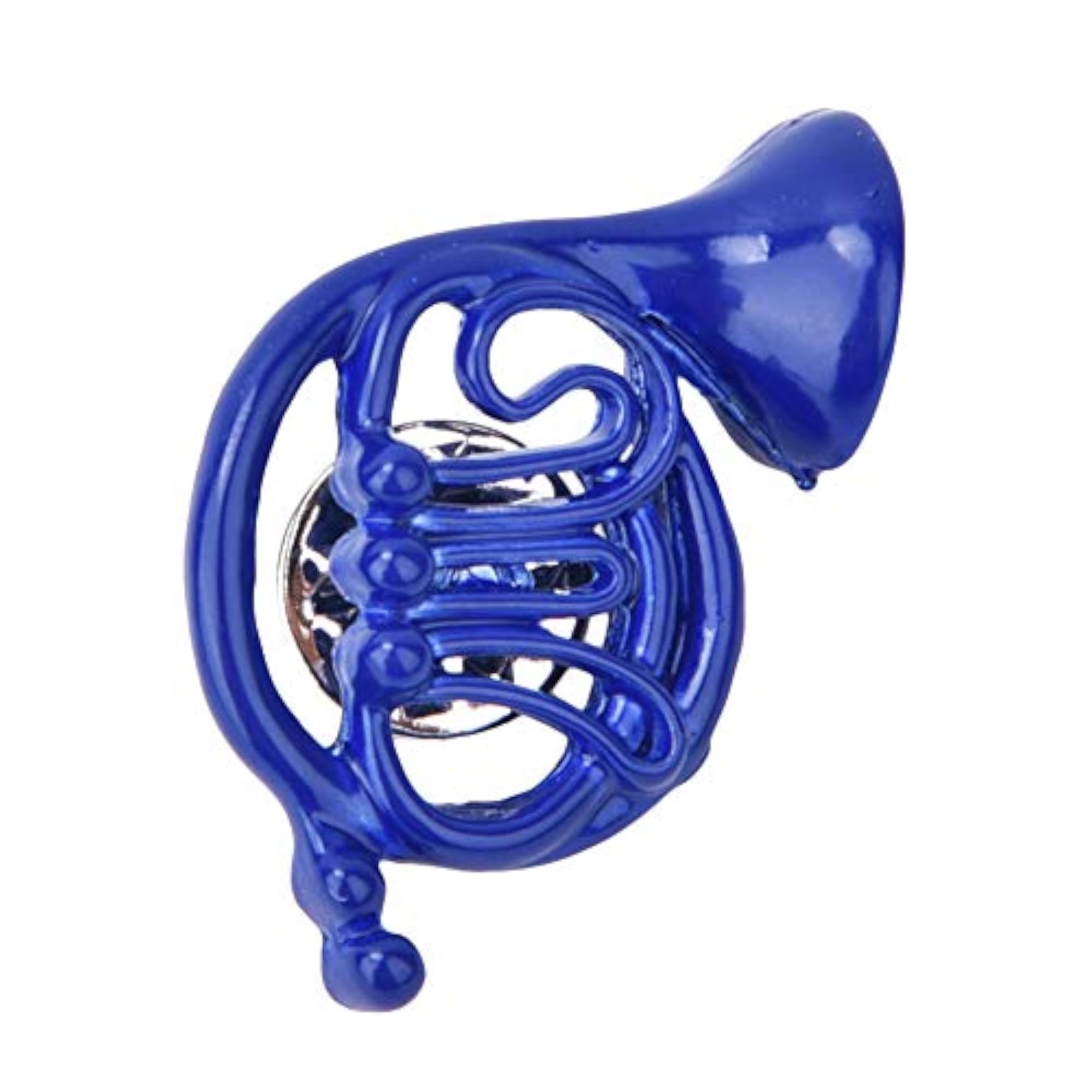 French Horn Brooch Pin, Miniature Musical Instrument