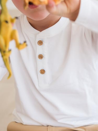 Image of RUGGEDBUTTS Baby /Toddler Boys Long Sleeve Henley Tee - Knit Henley Shirt