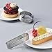 FANGSUN Tart Ring for Baking, Stainless Steel Perforated Pastry Ring Mold for French Tarte, 5 Shape Tart Rings with Gift Package