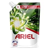 Ariel Lessive Liquide Eco-Recharge, 29 Lavages, Ultra Détachant, Détachage Supplémentaire pour une Hygiène Renforcée, 75% de Plastique en moins