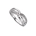 Produktbild Diamonds by Ellen K. Damen-Ring 925 Sterling Silber rhodiniert Diamant 0.01ct weiß Gr.52 (16.6) 340270021-052