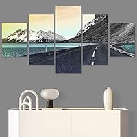 SIGNWIN 5 Panel Canvas Wall Art Modern Art Contemporary Country Dramatic Multicolor Photography Scenic for Home Decorations Ready to Hang - 60
