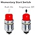 Push Button Starter Switch 12V 50A, Waterproof Momentary Start Switch for Car Engine, Push Button Starter for Truck Boat ATV, Heavy Duty Push Button Ignition Switch, Engine Start Switch, Pack of 2
