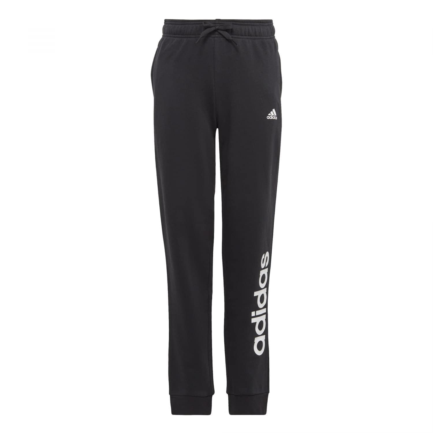 adidas Girl's Essentials Linear Logo Pants, Black/White, 7-8 Years