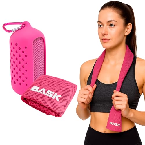 Toalha Esportiva Refrescante Fit Bask – Ideal para academia, seca rápido e proporciona frescor durante os treinos. Para quem busca conforto e praticidade na rotina esportiva. 90cm x 30cm (PINK)