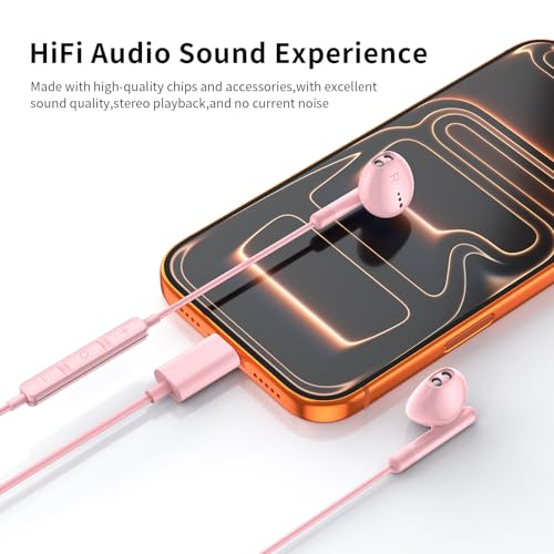 Image of USB C Headphones for iPhone 17 16 15 Pro Max Plus iPad Pro USB C Earphones with Microphone Volume Control USB C Wired Earbuds USB Type C Earphone for Google Pixel 8 Galaxy S26 S25 S24 S23 S22 S21 A55