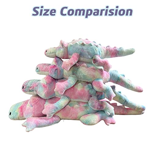Hofun4U Crocodile Plush Pillow, Alligator Stuffed Animal, Colorful Crocodile Plush Doll Toy Home Decor Christmas Valentine’s Birthday Gift For Boys Girls Adults Kids (Rainbow,38 Inch) #TOP4