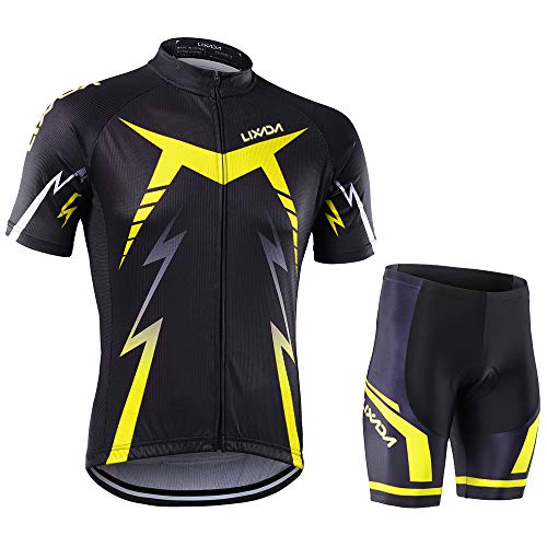 Honelife Conjunto de roupa para ciclismo Camisa de ciclismo Shorts para bicicleta Conjunto de manga