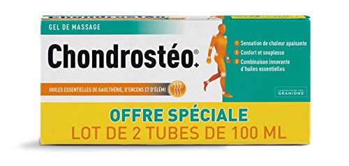 GRANIONS Chondrostéo+ Gel de Massage Chauffant - 100 Ml - Huiles Essentielles de Gaulthérie - Texture Non Grasse et Non Collante Testé Dermatologiquement Laboratoire des Granions - lot de 2 Cover