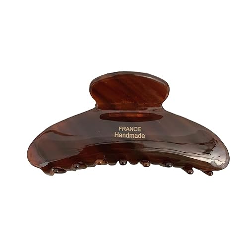 Miniatura 8 de ZHOUMEIWENSP Pinzas de pelo grandes francesas para cabello grueso, pinzas de pelo de tortuga, pinzas de celuloide acrílico, pinza de mandíbula de