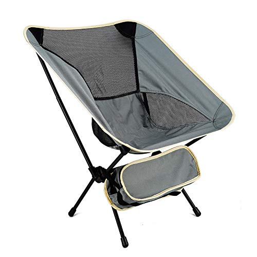 Chaise pliante de jardin portable tabouret camping plage pliable gray