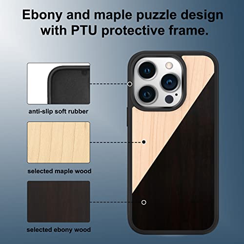 Coque rigide iPhone 14 Pro Max bois contre les chutes et les rayures - 4
