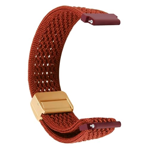 Image of ACM Watch Strap 20mm compatible with Compaq Q Watch Smartwatch | Woven Braided Magnetic Adjustable Luxury Belt Band