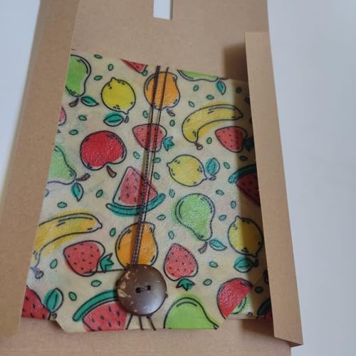 Pano de cera de abelha com botão de coco - Leve o lanche