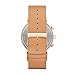 Skagen Women's Hald Stainless Steel and Leather Hybrid Smartwatch, Fitness Tracker, Color: Rose Gold-Tone, Tan SKT1204