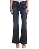 7 For All Mankind Women's Petite Size Tailorless Ginger Trouser Jean in Buckingham Blue